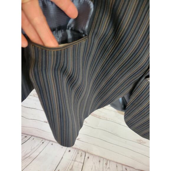 Jack Victor Prossimo Gray Striped 3-Button Formal Career Sport Coat Mens 44L - Picture 12 of 16
